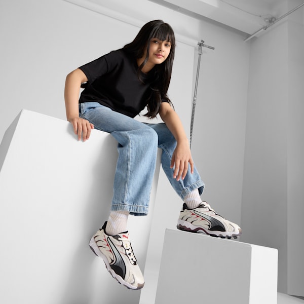 Sneakers Shuffle Enfant et adolescent, Warm White-For All Time Red, extralarge