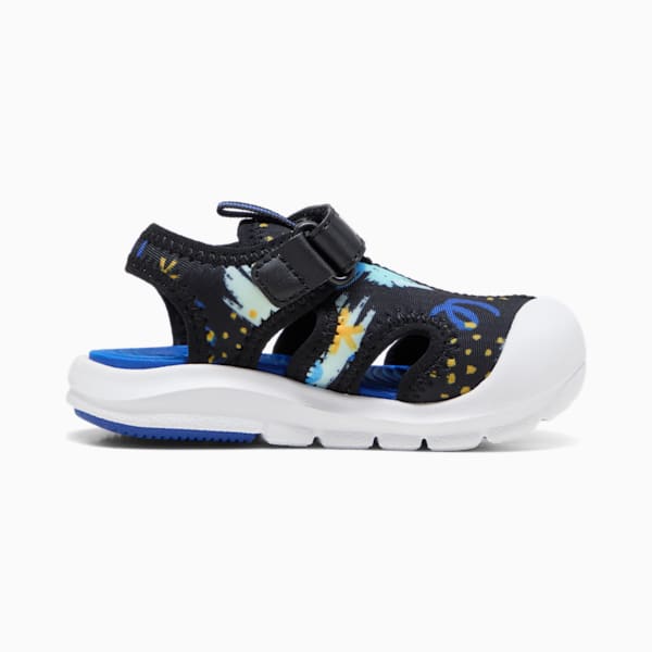 ベビー プーマ ファン レーサー AOP サンダル 12-16.5cm, PUMA Black-Vivid Blue, extralarge-JPN