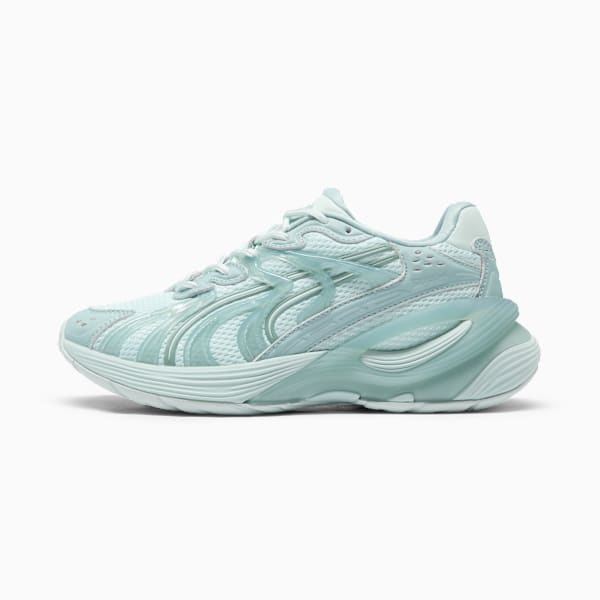 Inverse Premium Women's Sneakers, Peaceful Blue-Modern Mint-Green Moon, extralarge