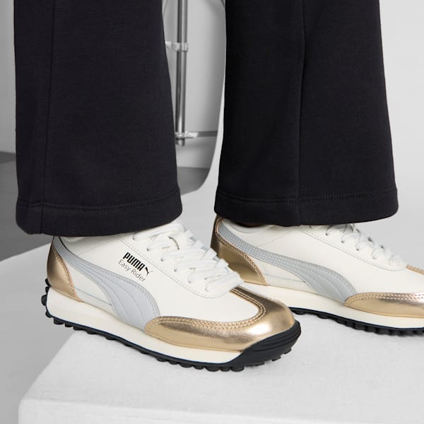 Sneakers Easy Rider Mixed Metals Enfant et adolescent, Warm White-PUMA Gold-Glacial Gray-PUMA Black, extralarge