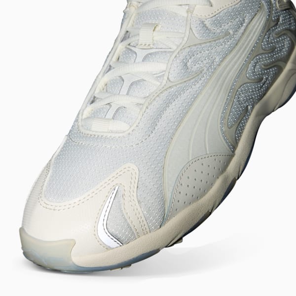 Inhale Reflective Sneakers, Warm White-Frosted Ivory, extralarge
