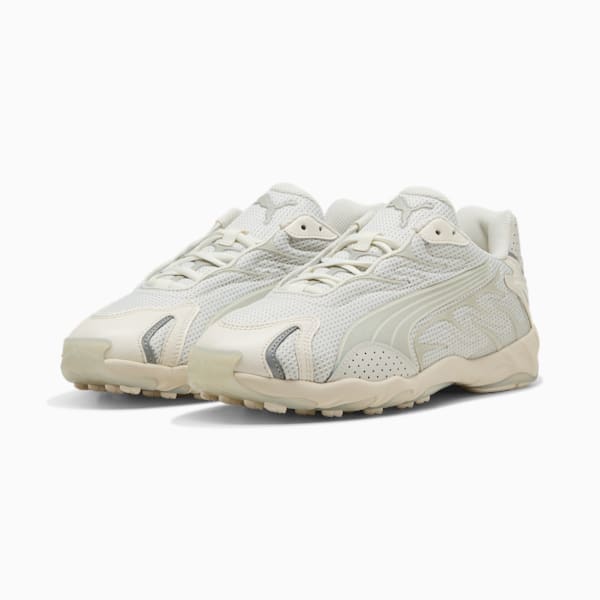 Inhale Reflective Sneakers, Warm White-Frosted Ivory, extralarge