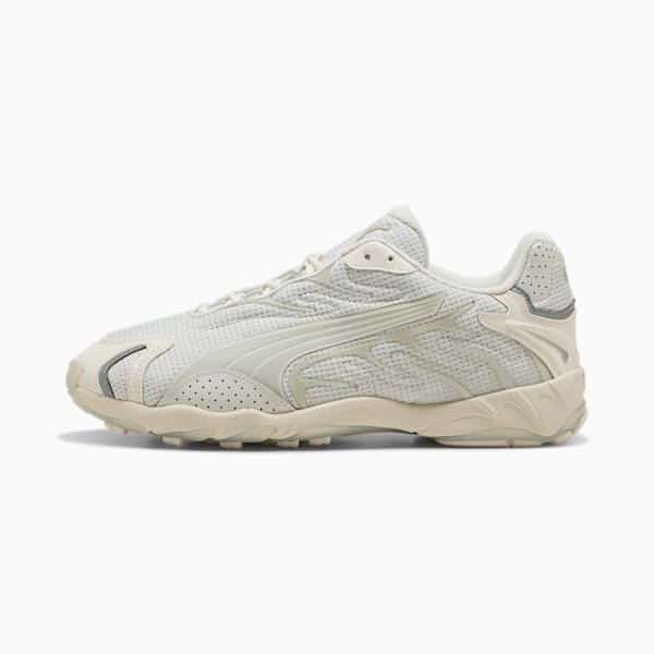 Inhale Reflective Sneakers, Warm White-Frosted Ivory, extralarge