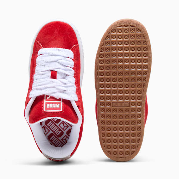 Tenis Suede XL Holiday Glitz para niños pequeños, For All Time Red-PUMA White-PUMA Silver, extralarge
