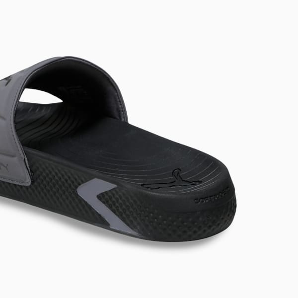SoftridePro Leadpuff Men's Slides, PUMA Black-Cool Dark Gray-Shadow Gray, extralarge-IND