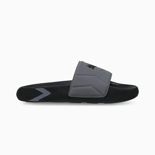 SoftridePro Leadpuff Men's Slides, PUMA Black-Cool Dark Gray-Shadow Gray, extralarge-IND
