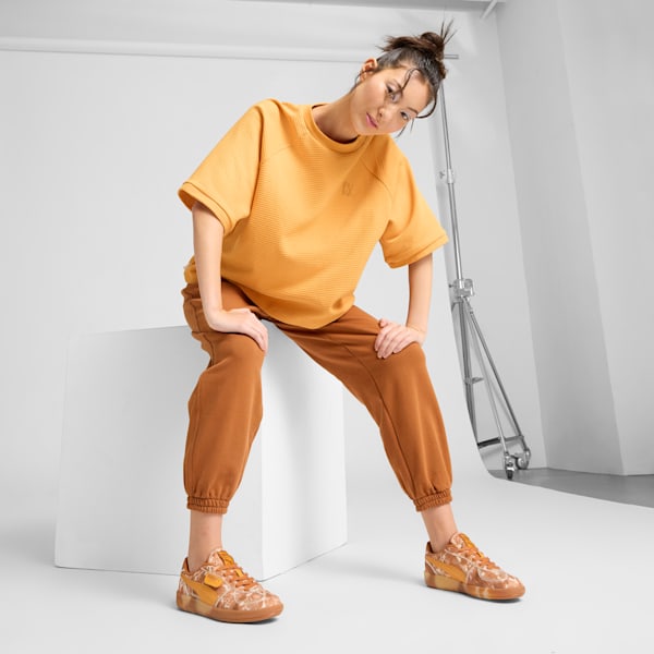 Tenis para mujer denim deslavado Palermo, Brandy-Ginger Tea, extralarge