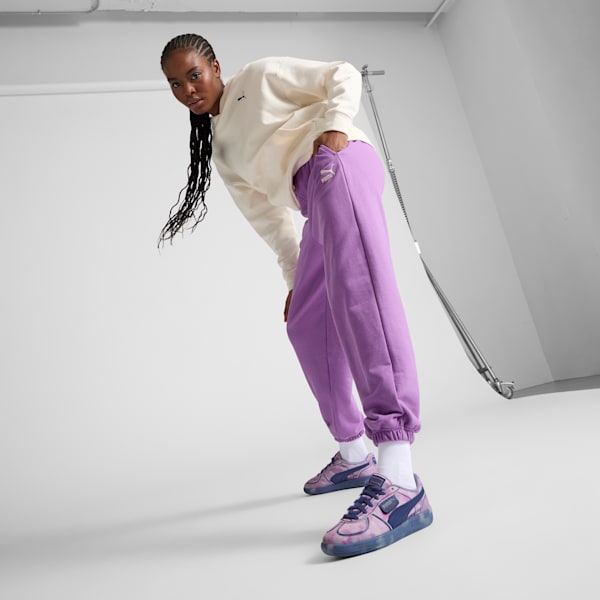 Tenis para mujer denim deslavado Palermo, Pale Plum-Blue Crystal, extralarge