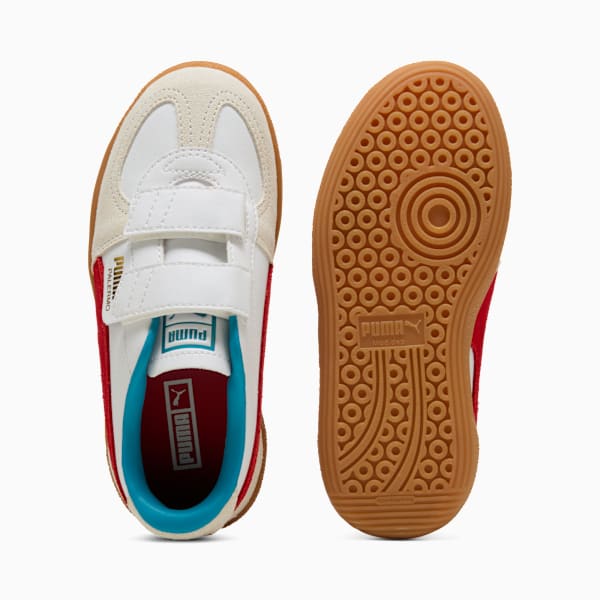 Palermo Leather Hook-And-Loop Sneakers Kids, PUMA White-For All Time Red, extralarge