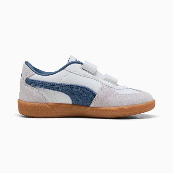 Palermo Leather Hook-And-Loop Sneakers Kids, PUMA White-Dark Indigo, extralarge