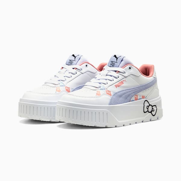 ガールズ PUMA x ハローキティ アンド フレンズ カルメン 2 アイドル スニーカー 22-25cm, PUMA White-Cool Weather-Pink Fruit, extralarge-JPN