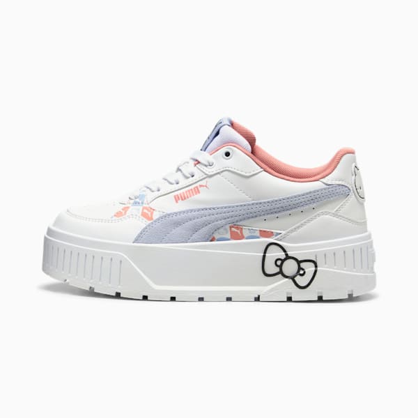 ガールズ PUMA x ハローキティ アンド フレンズ カルメン 2 アイドル スニーカー 22-25cm, PUMA White-Cool Weather-Pink Fruit, extralarge-JPN