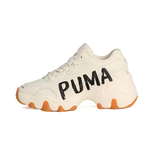 ウィメンズ パルサー ウェッジ ガム スニーカー, Frosted Ivory-PUMA Black-Gum, extralarge-JPN