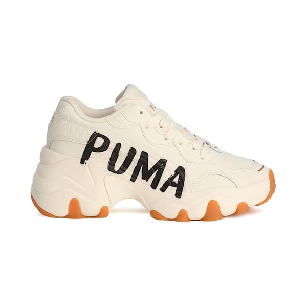 ウィメンズ パルサー ウェッジ ガム スニーカー, Frosted Ivory-PUMA Black-Gum, extralarge-JPN