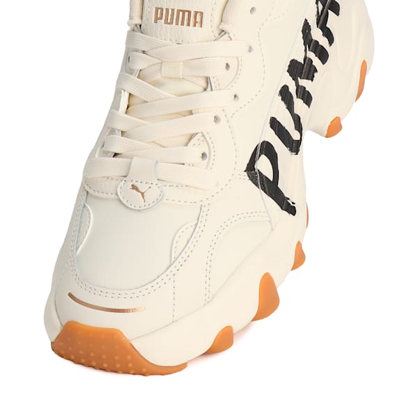 ウィメンズ パルサー ウェッジ ガム スニーカー, Frosted Ivory-PUMA Black-Gum, extralarge-JPN