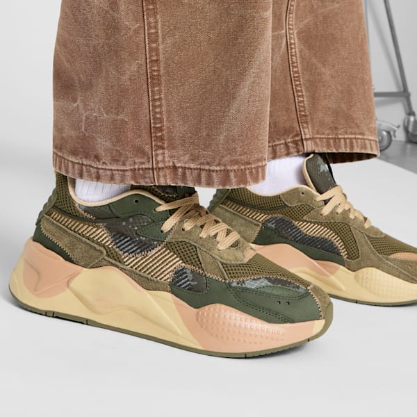 Tenis RS-X Rain Map Camo, Olive Drab-Myrtle-Sand Dune, extralarge