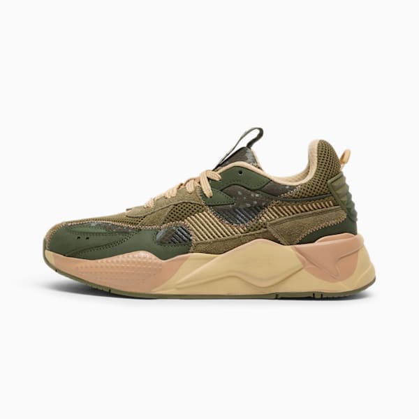 Tenis RS-X Rain Map Camo, Olive Drab-Myrtle-Sand Dune, extralarge