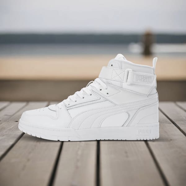 Court Shatter Men's Sportstyle Casual Shoe, PUMA White-Feather Gray, extralarge-IND