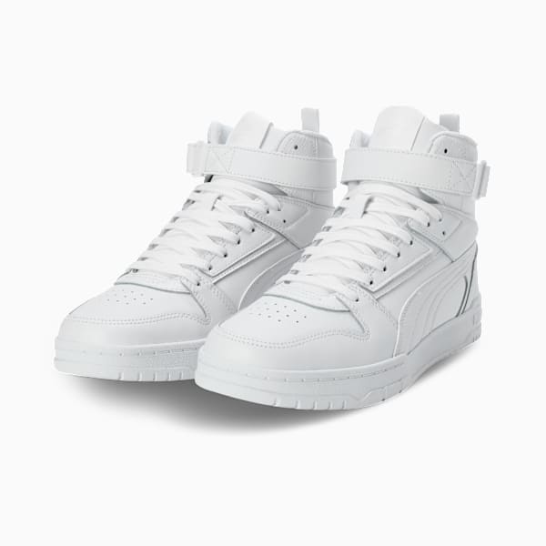 Court Shatter Men's Sportstyle Sneakers, PUMA White-Feather Gray, extralarge-IND