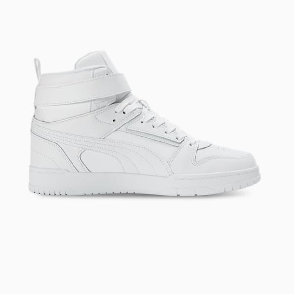 Court Shatter Men's Sportstyle Casual Shoe, PUMA White-Feather Gray, extralarge-IND