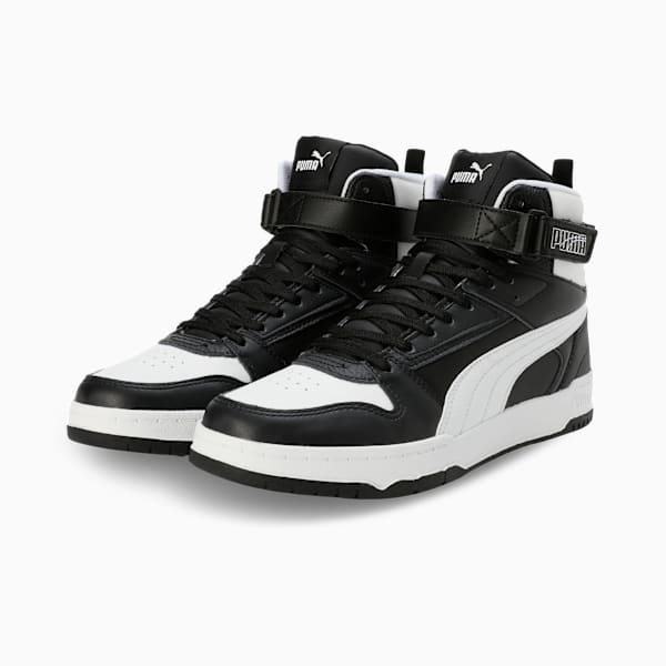 Court Shatter Men's Sportstyle Sneakers, PUMA Black-PUMA White, extralarge-IND