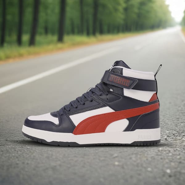 Court Shatter Men's Sportstyle Casual Shoe, Parisian Night-For All Time Red-PUMA White, extralarge-IND