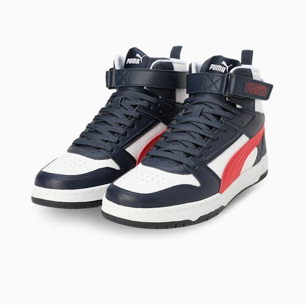 Court Shatter Men's Sportstyle Casual Shoe, Parisian Night-For All Time Red-PUMA White, extralarge-IND