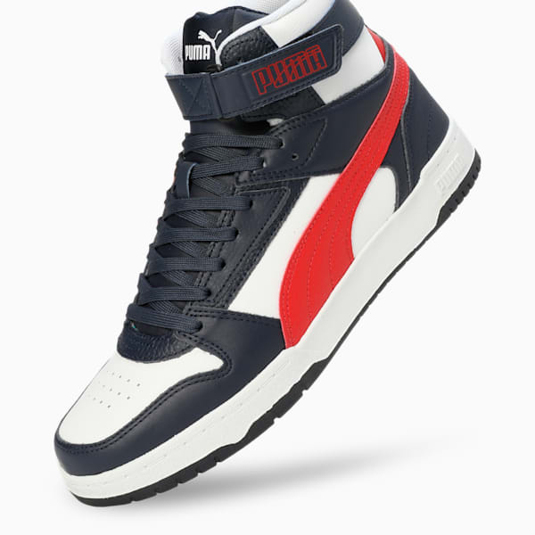 Court Shatter Men's Sportstyle Casual Shoe, Parisian Night-For All Time Red-PUMA White, extralarge-IND