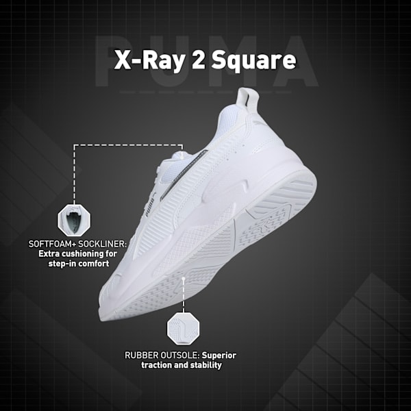 X-Ray 2 Square Superior Comfort Casual Shoes, Puma White-Puma White-Gray Violet, extralarge-IND