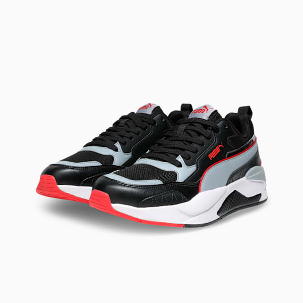 X-Ray 2 Square Retro Style Sneakers, PUMA Black-Cool Mid Gray-For All Time Red, extralarge-IND