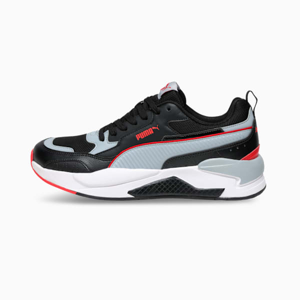 X-Ray 2 Square Retro Style Sneakers, PUMA Black-Cool Mid Gray-For All Time Red, extralarge-IND