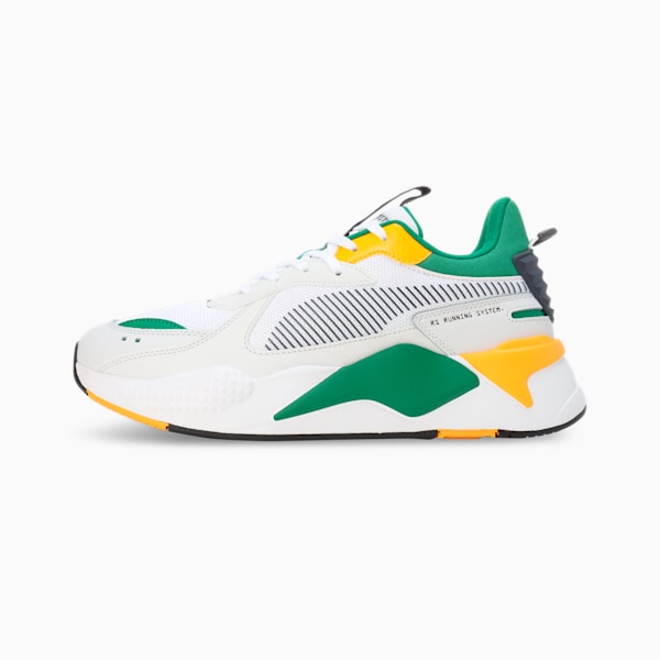 RS-X Geek Advanced Cushioning Sneakers, PUMA White-Archive Green, extralarge-IND