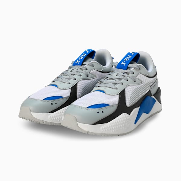 RS-X Geek Advanced Cushioning Sneakers, PUMA White-Platinum Gray, extralarge-IND