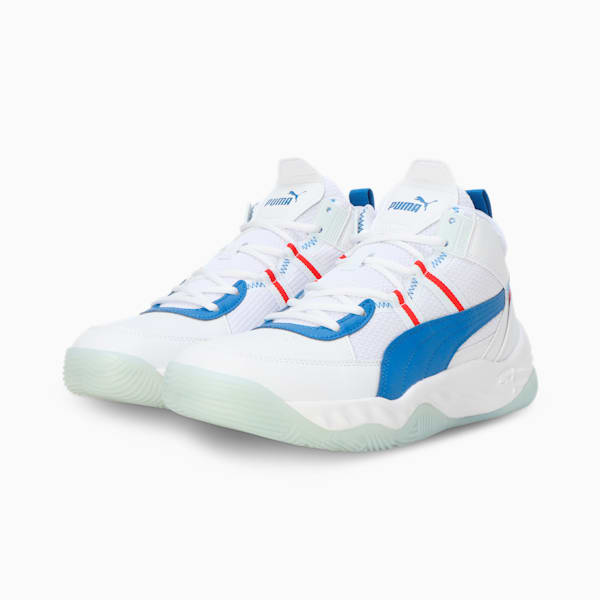 Rebound Future NextGen Sneakers, PUMA White-PUMA Team Royal-For All Time Red, extralarge-IND