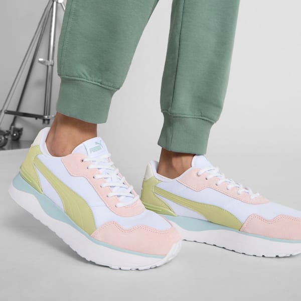 Tenis para mujer R78 Voyage Eucalyptus, PUMA White-Pistachio Green-Rose Quartz, extralarge