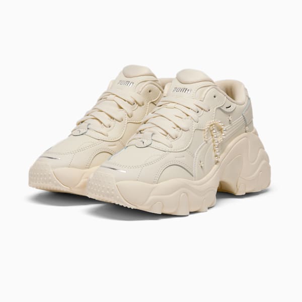 Tenis para mujer Pulsar Wedge, Frosted Ivory-PUMA White, extralarge