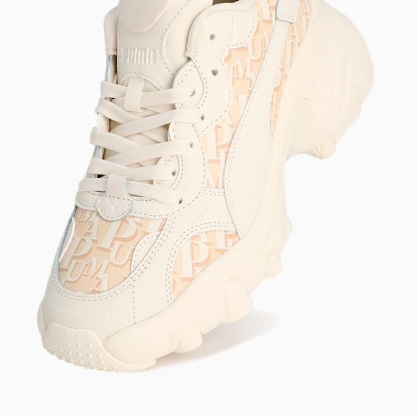 ウィメンズ パルサー ウェッジ モノグラム スニーカー, Frosted Ivory-Canvas-Light Sand, extralarge-JPN