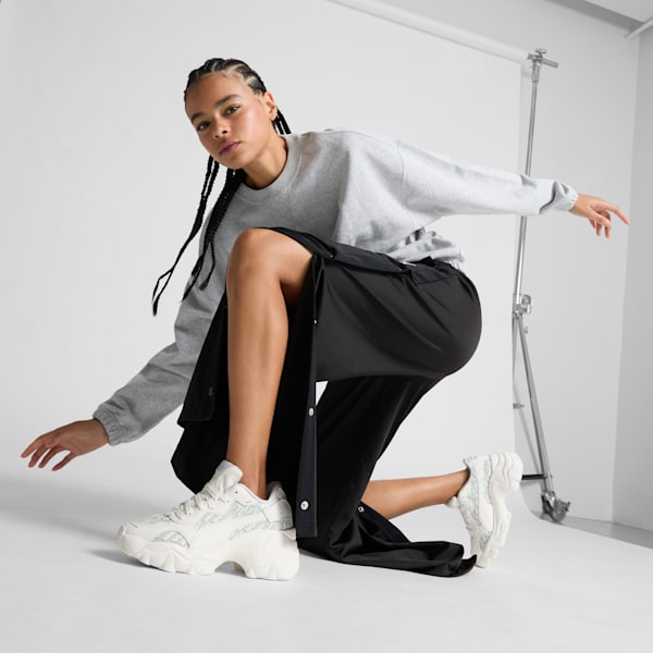 Tenis para mujer Pulsar Wedge Monogram, Warm White-Glacial Gray-PUMA Silver, extralarge