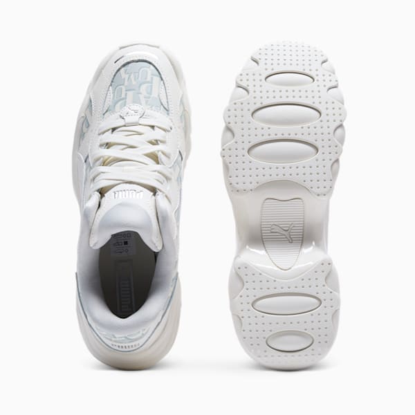 Tenis para mujer Pulsar Wedge Monogram, Warm White-Glacial Gray-PUMA Silver, extralarge