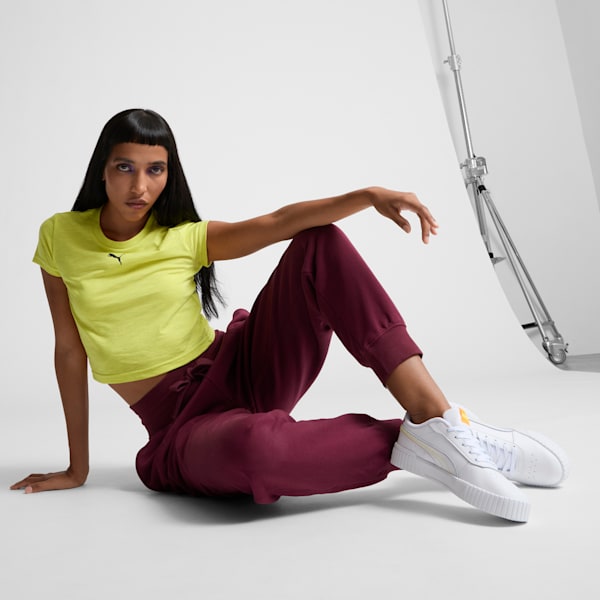 Tenis para mujer Carina 2.0 Color Stitching, PUMA White-Sun Stream-Fizzy Yellow, extralarge