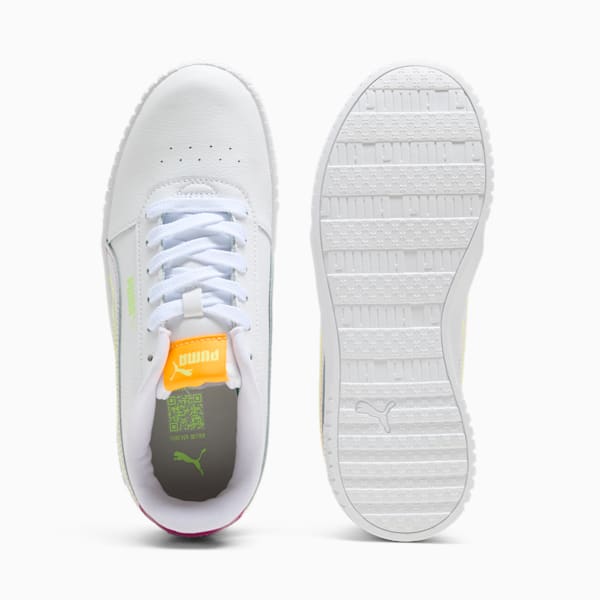 Sneakers Carina 2.0 à coutures colorées Femme, PUMA White-Sun Stream-Fizzy Yellow, extralarge