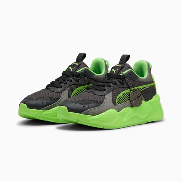 Tenis PUMA x TORTUGAS NINJA RS-X adolescentes, PUMA Black-Leafy Green, extralarge