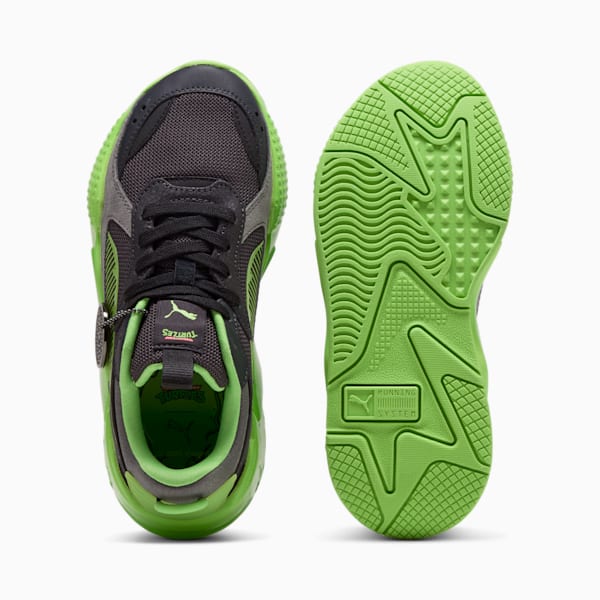 Tenis PUMA x TORTUGAS NINJA RS-X adolescentes, PUMA Black-Leafy Green, extralarge