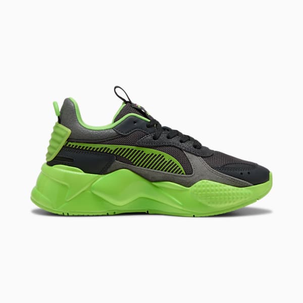 Tenis PUMA x TORTUGAS NINJA RS-X adolescentes, PUMA Black-Leafy Green, extralarge
