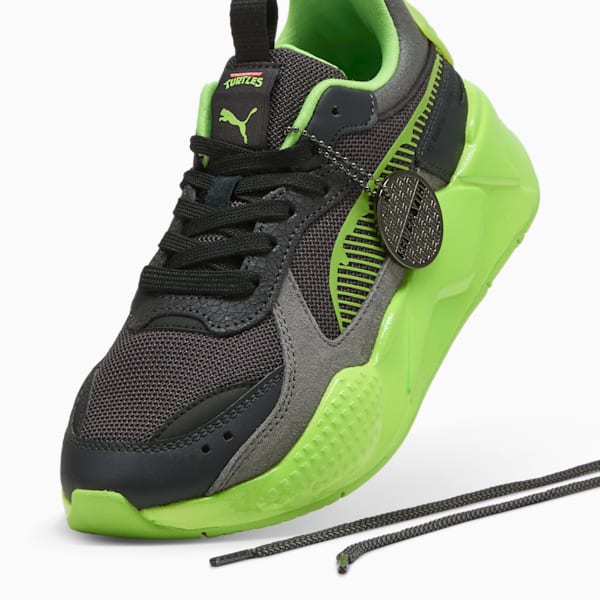 Tenis PUMA x TORTUGAS NINJA RS-X adolescentes, PUMA Black-Leafy Green, extralarge