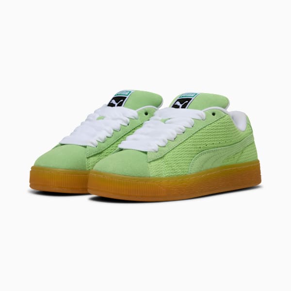Suede XL Braided Sneakers Women, Spring Fern-PUMA White, extralarge