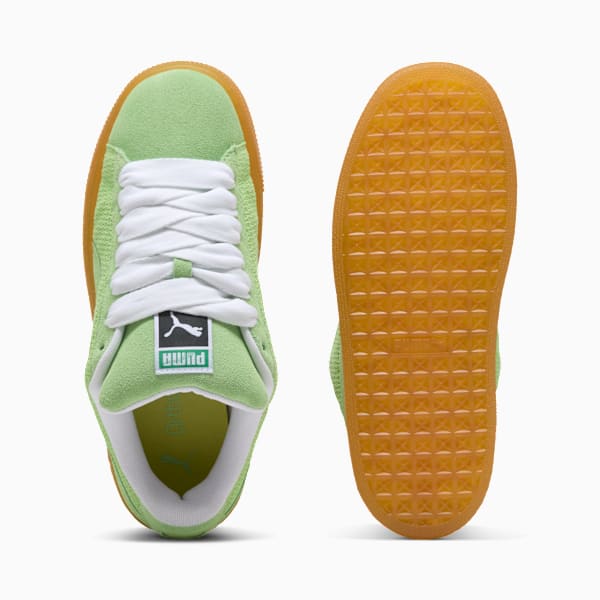 Suede XL Braided Sneakers Women, Spring Fern-PUMA White, extralarge