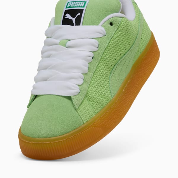 Suede XL Braided Sneakers Women, Spring Fern-PUMA White, extralarge