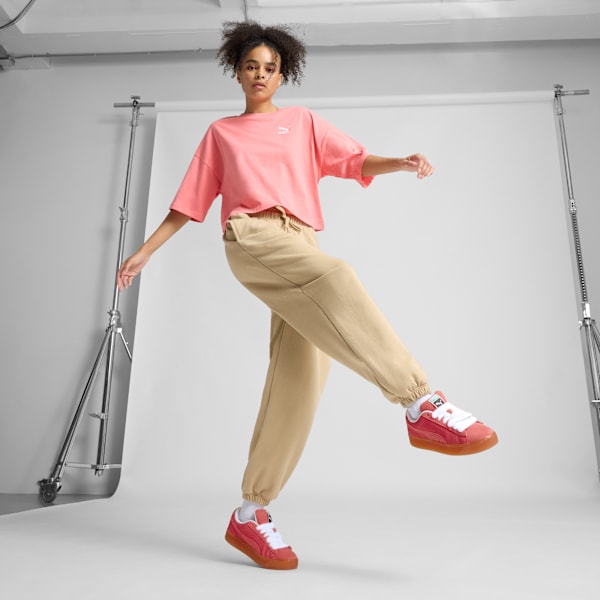 Suede XL Braided Sneakers Women, Glowing Red-PUMA White, extralarge