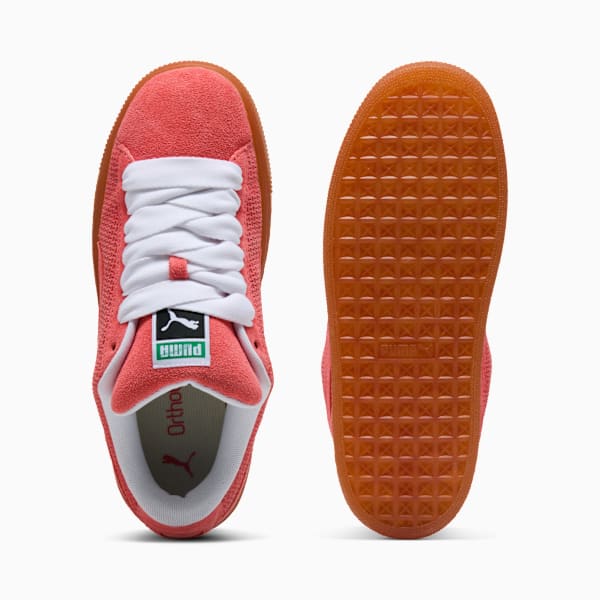 Suede XL Braided Sneakers Women, Glowing Red-PUMA White, extralarge